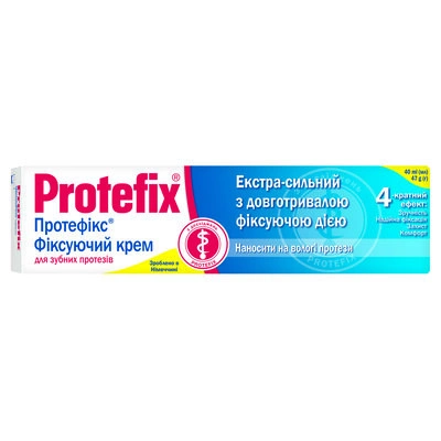 Протефікс (Protefix) фіксуючий крем для зубних протезів 40 мл — Фото 1