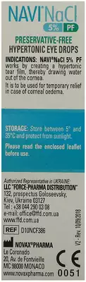 Наві NaCl 5% PF краплі очні 10 мл — Фото 2