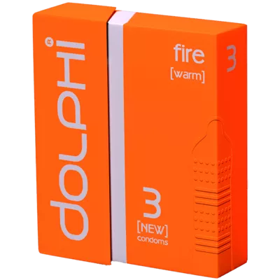 Презервативы Долфи (Dolphi Lux Fire) с разогревающим эффектом для женщин 3 шт — Фото 1