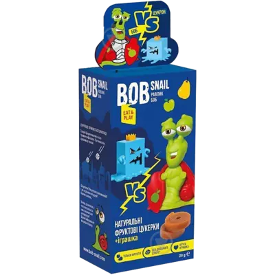 Конфеты натуральные Улитка Боб (Bob Snail) яблоко-груша+игрушка 20 г (набор) — Фото 4