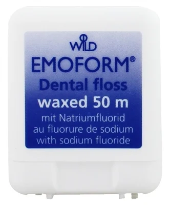Зубная нить Эмоформ (Dr.Wild Emoform) вощеная со фтором 50 м — Фото 1