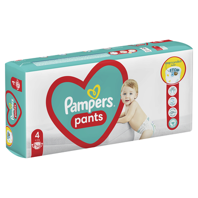 Подгузники-трусики для детей Памперс Пантс Макси (Pampers Pants Maxi) размер 4 (9-15 кг) 52 шт — Фото 3