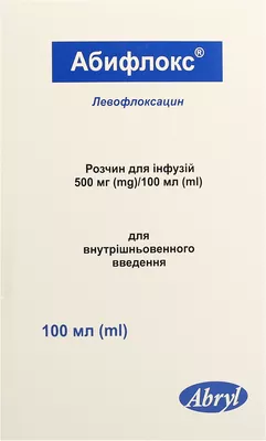 Абифлокс раствор для инфузий 500 мг/100 мл флакон 100 мл — Фото 1