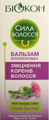 Бальзам-ополаскиватель Биокон Сила волос для укрепления корней волос 215 мл — Фото 1