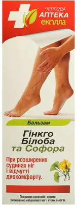Бальзам Чергова Аптека Еколла Гінкго білоба і софора 50 г — Фото 1