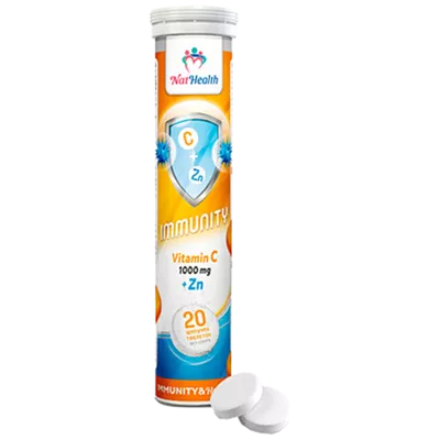 НатХелс Витамин C 1000 мг + Цинк таблетки шип. №20 — Фото 1