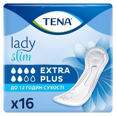 Прокладки урологічні жіночі Тена Леді Слім Екстра Плюс (Tena Lady Slim Extra Plus) 16 шт — Фото 2