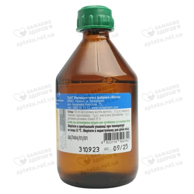 Меновазин розчин спиртовий для зовнішнього застосування флакон 100 мл — Фото 2