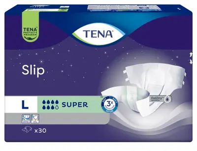 Подгузники для взрослых Тена Слип Супер Лардж (Tena Slip Super Largе) размер L 30 шт — Фото 1