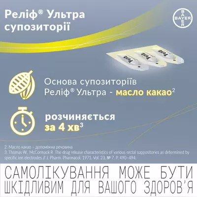 Релиф Ультра суппозитории ректальные №12 — Фото 3