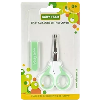 Ножницы Беби Тим (Baby Team) 7102 детские с чехлом — Фото 1