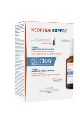 Дюкрей (Ducray) Неоптид Эксперт сыворотка против хронического выпадения волос 100 мл (флакон 2 шт х 50 мл) — Фото 2