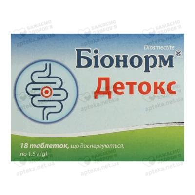 Бионорм Детокс диспергирующие таблетки 1,5 г №18 — Фото 1