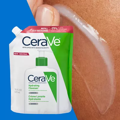 СераВе (СеraVe) емульсія очищуюча, зволожуюча для обличчя і тіла для нормальної і сухої шкіри рефіл 473 мл — Фото 5