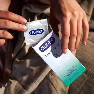 Презервативи Дюрекс (Durex Invisible) латексні з силіконовою змазкою ультратонкі 12 шт — Фото 7