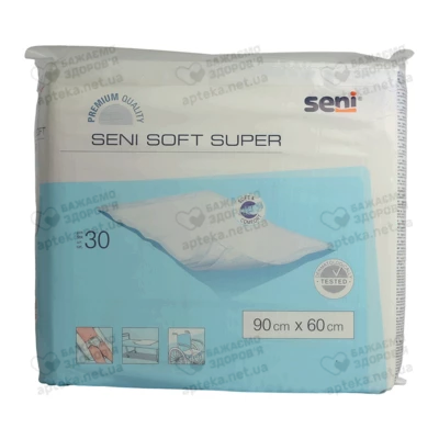 Пелюшки Сені Софт Супер (Seni Soft Super) 90 см*60 см 30 шт — Фото 2