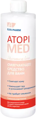 Эльфа Фарм (Elfa Pharm) Атопи Мед средство для ванн смягчающее для сухой и атопической кожи взрослых и детей 400 мл — Фото 1