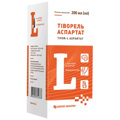Тіворель аспартат розчин оральний флакон 200 мл — Фото 1