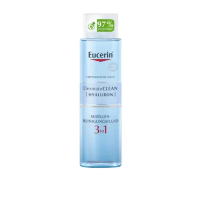 Юцерин (Eucerin) ДерматоКлін (Гіалурон) флюїд міцелярний очищуючий 3 в 1 для чутливої шкіри 100 мл — Фото 1