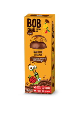 Конфеты натуральные Улитка Боб (Bob Snail) манго в бельгийском молочном шоколаде 30 г — Фото 1