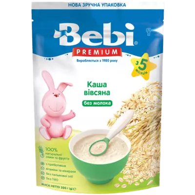 Каша безмолочна Бебі Преміум (Bеbі Premium) вівсяна з 5 місяців 200 г — Фото 1