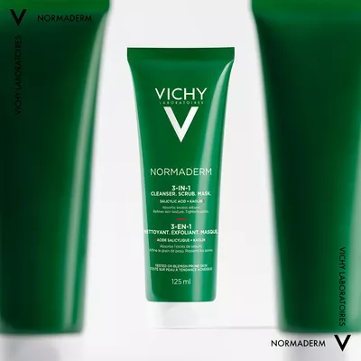 Віши (Vichy) Нормадерм засіб 3 в 1 для очищення обличчя для проблемної шкіри 125 мл — Фото 4