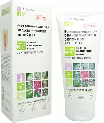 Ельфа Фарм (Elfa Pharm) Реп'яхова серія бальзам-маска для волосся відновлююча проти випадіння волосся 200 мл — Фото 5