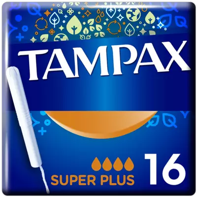 Тампони Тампакс Супер Плюс (Tampax Super Plus) з аплікатором 16 шт — Фото 1