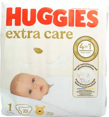Подгузники для детей Хаггис Экстра Каре (Huggies Extra Care) размер 1 (2-5 кг) №22 — Фото 1