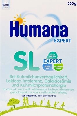 Суміш безлактозна Хумана (Humana) SL Expert з 0 місяців 500 г — Фото 1