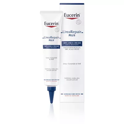 Юцерин (Eucerin) Уреа Ріпеір плюс 30% інтенсивно зволожуючий крем для дуже сухих загрубілих ділянок шкіри 75 мл — Фото 1