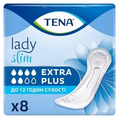 Прокладки урологічні жіночі Тена Леді Слім Екстра Плюс (Tena Lady Slim Extra Plus) 8 шт — Фото 2