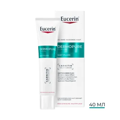 Юцерин (Eucerin) ДермоПьюр Клиникал матирующий флюид для проблемной кожи 40 мл — Фото 2