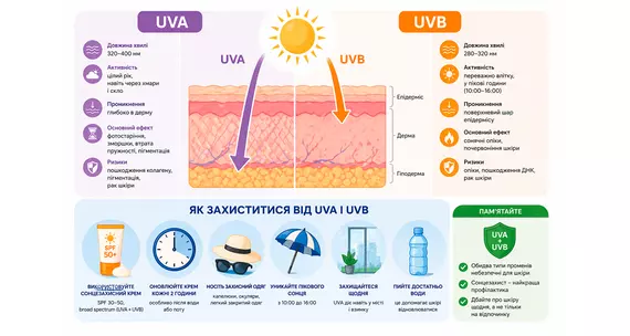 Чем отличается UVA и UVB-излучение и как от них защититься