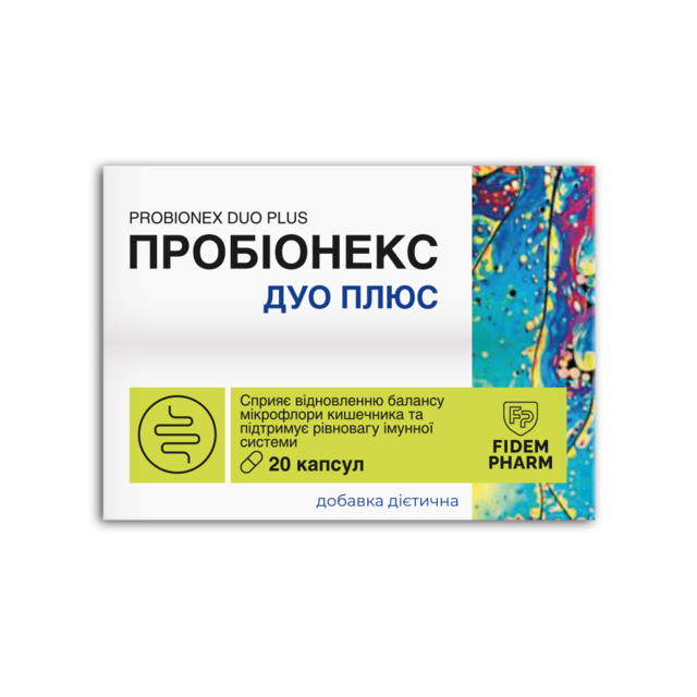 Пробіонекс Дуо Плюс капсули №20, Фідем Фарм, Фармаком ТОВ (Україна, Харків) купити - ціна 206 грн. в Україні | Аптека «Бажаємо здоров