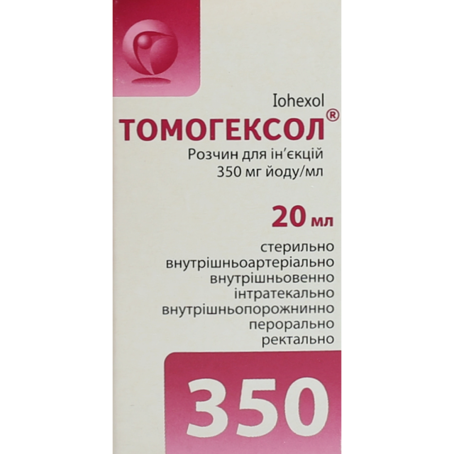 Томогексол раствор для инъекций 350 мг/мл флакон 20 мл №1, Фармак АТ .