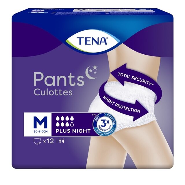 Підгузники-труси для дорослих Тена Пантс Плюс Найт Медіум (Tena Pants+ Night Мedium) розмір 2 12 шт, Essity Hygiene and Health купити - ціна 293.52 грн. в Україні | Аптека «Бажаємо здоров