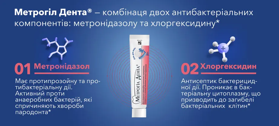 Метрогил дента гель туба 20 г — Фото 2